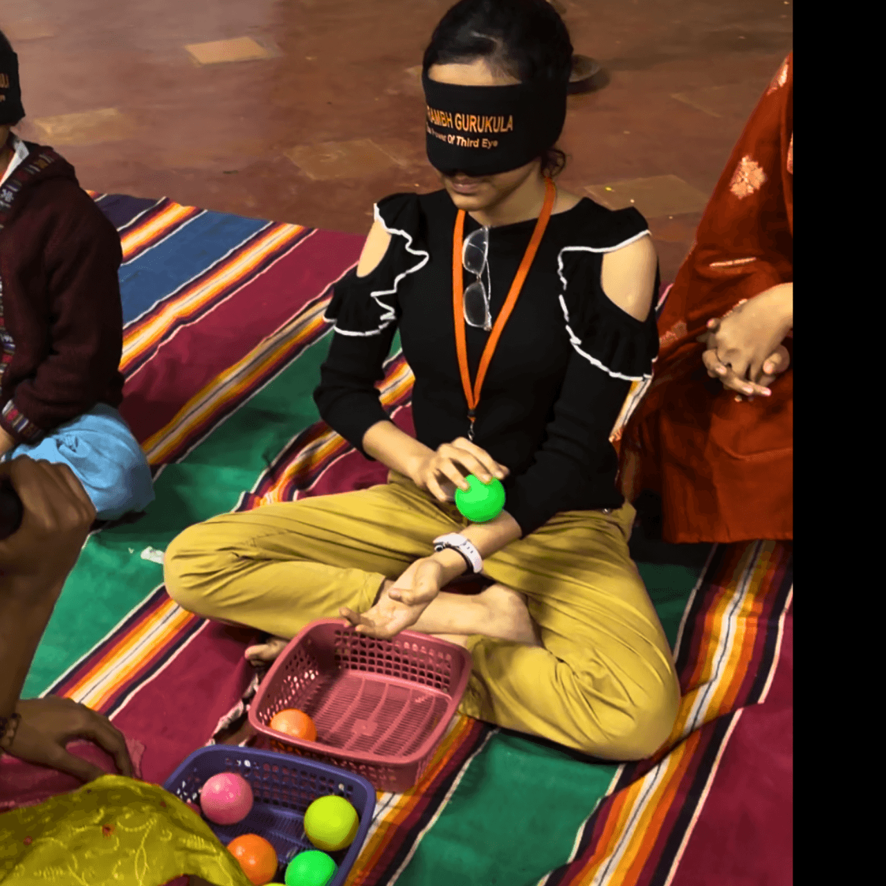 A blindfold activity