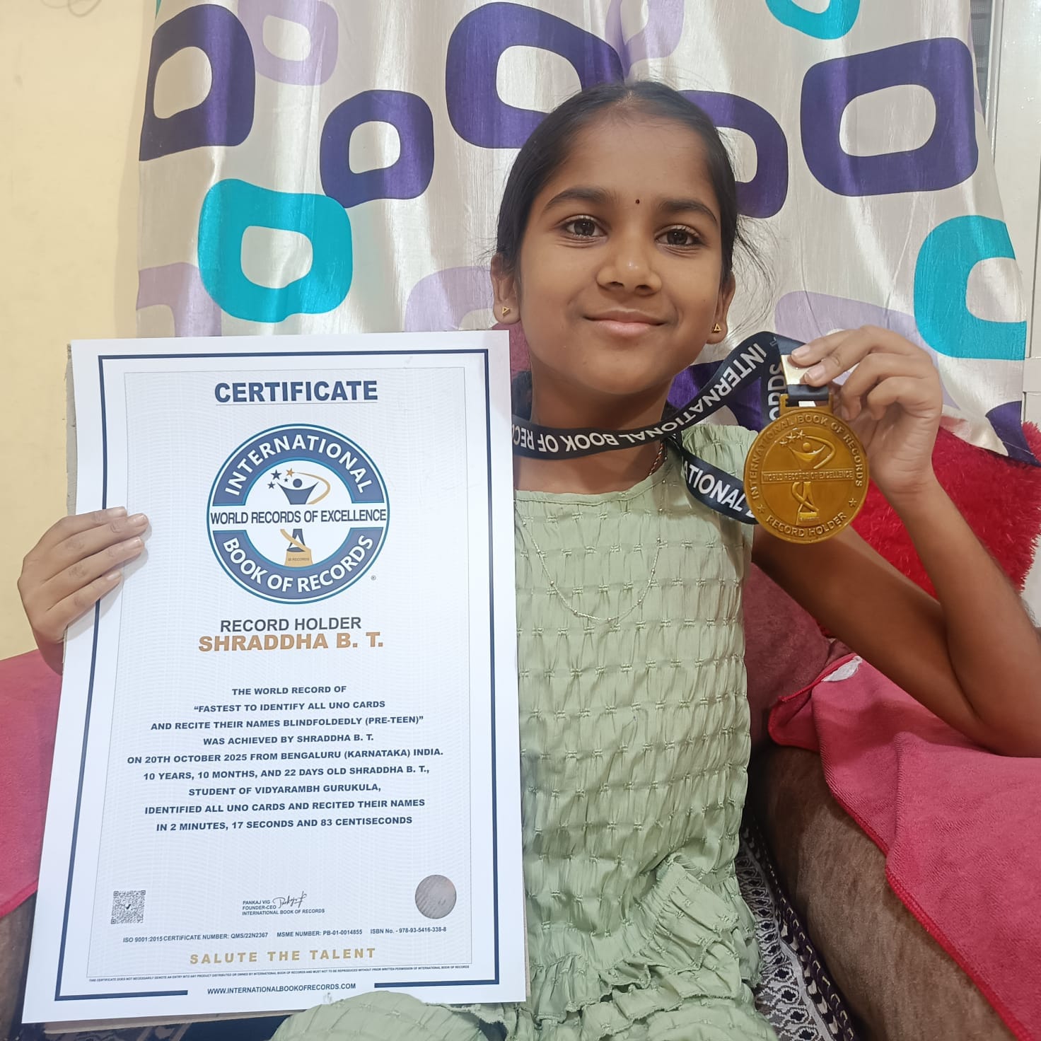 A Vidyarambh Gurukula record holder