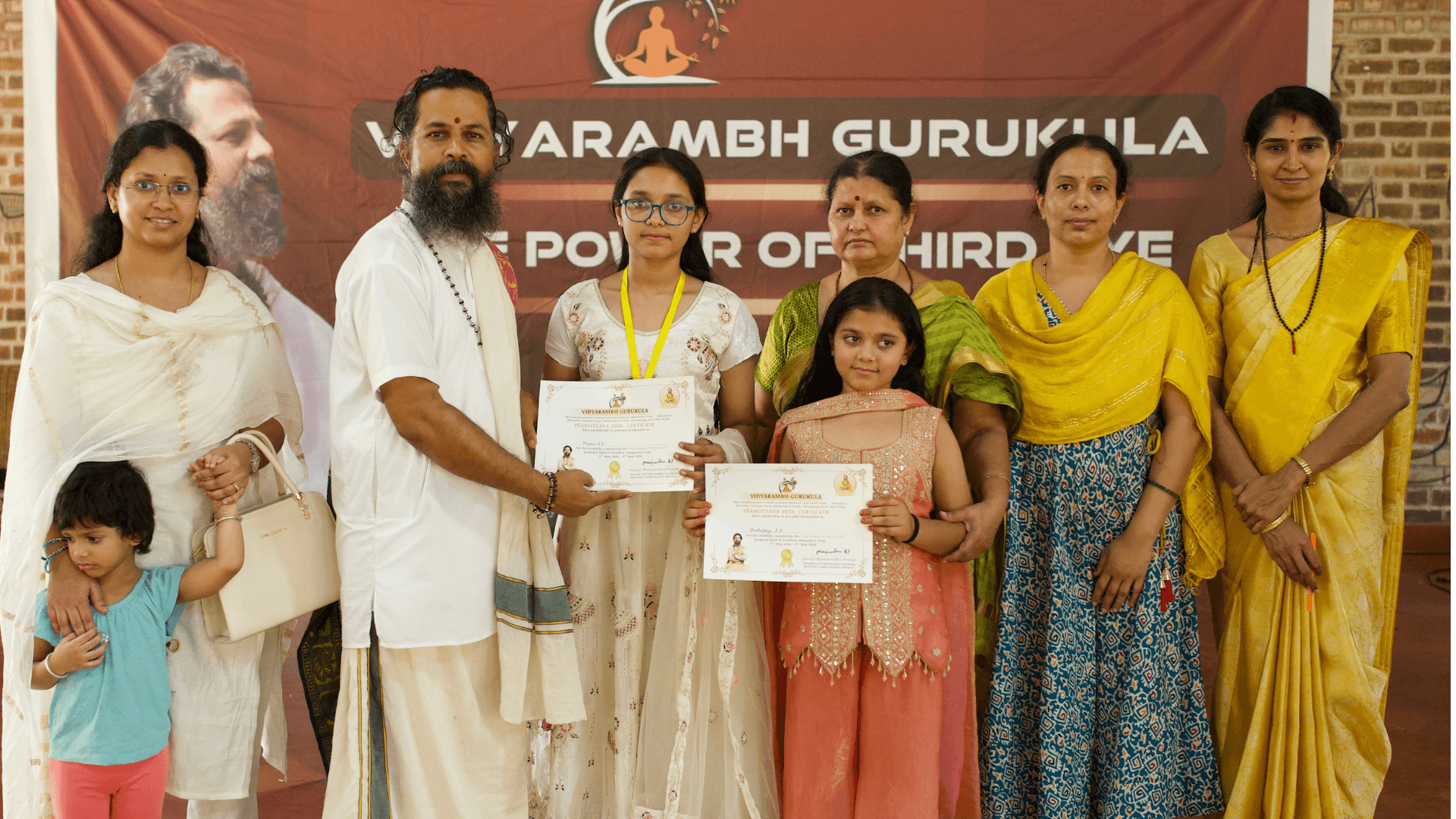 Guruji presenting a record certificate