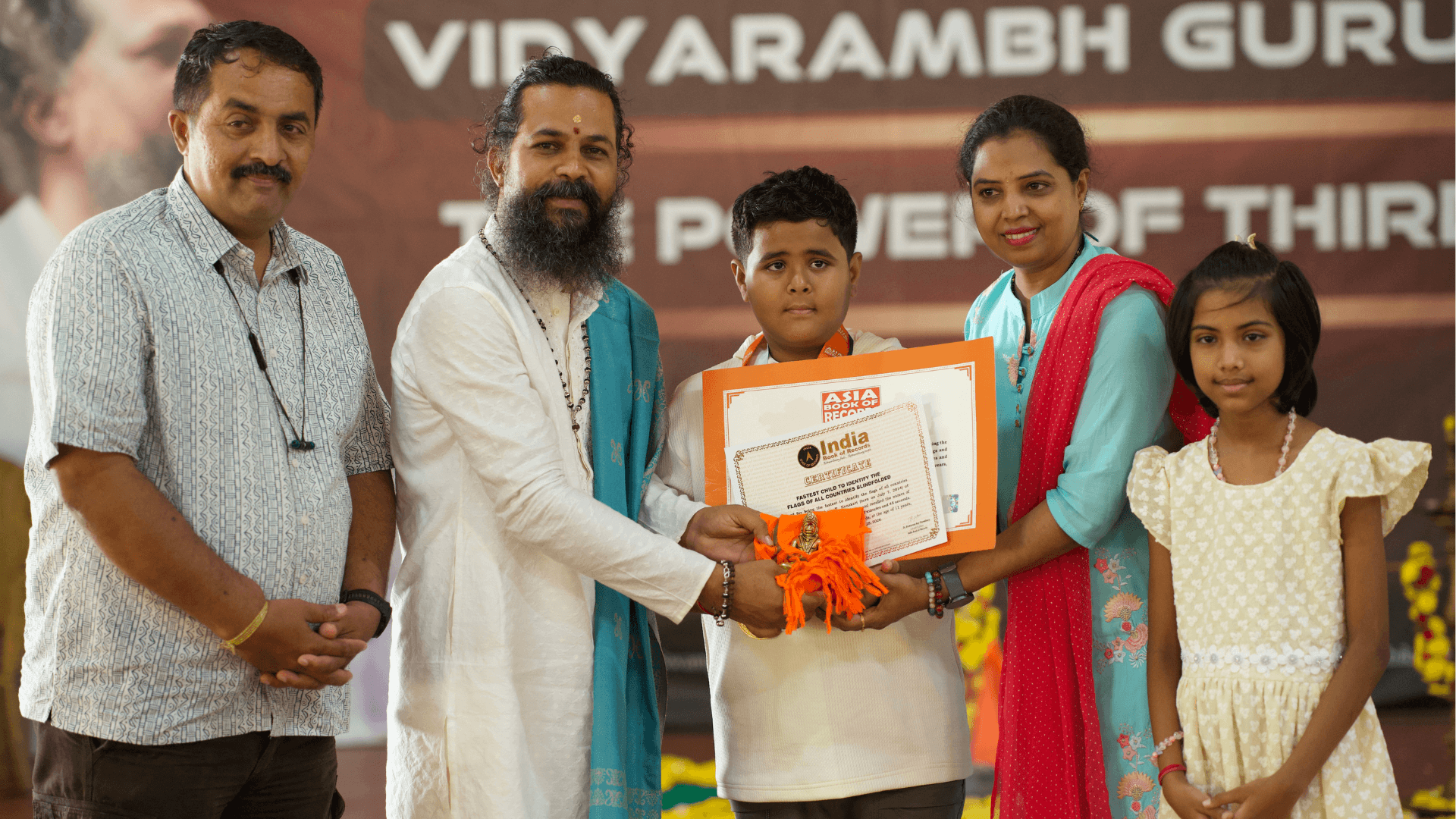 Guruji with a record holder