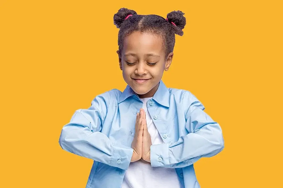 A settled child. The tradition treats what a mind consumes as seriously as what a body does.