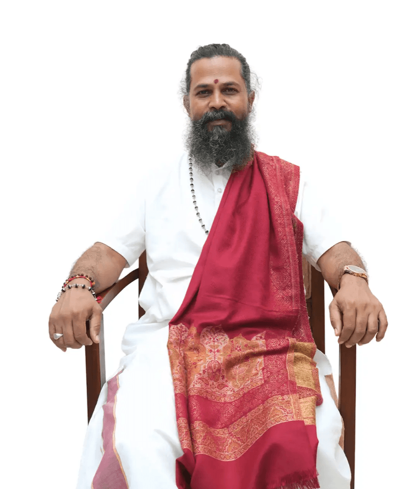 Guruji at a school demonstration